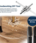 Heavy Duty Adjustable Twist Hole Saw Kit With HSS Knives For Drilling Custom Circles In Cork MDF And Hardwood Up To Seven Inches Wide Plus Four Inch Depth Cut Perfect For Serious DIY Garage Projects, used in wood