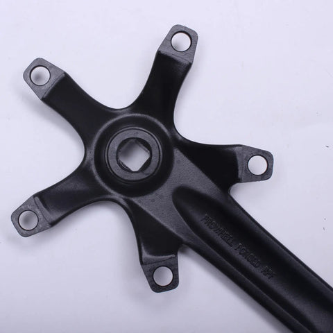 Black aluminum Beefy Universal Bike Crank Arm Set With Square Hole Crankset 130mm BCD, durable and easy fit for e-bikes