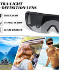 4 Pairs UV Resistant Safety Glasses Anti Fog Protective Eyewear For Indoor Outdoor Use with UV protection features displayed