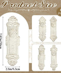 Slick Rustic White Cast Iron Wall Mounted Hooks With Screws And Anchors Shabby Chic Door Knob Decor 7.87in x 2.5in in 4 pack.