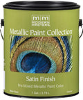 Pearl White Metallic Paint In Satin Finish, 1 Gallon, Water Based, Low VOC for DIY and High End Decor, brush or roller use
