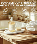 Natural Diatomite Water Absorbing Stone Tray Set Of Two Quick Drying Countertop Catcher For Kitchen Sink And Bathroom Vanity Total Drip Catcher Soap Holder Mat on wooden bathroom countertop.