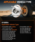 2Pcs 515054 Front Wheel Bearing Hub Assembly 2WD Only 6 Lug With ABS For Chevy Silverado 1500 Tahoe Avalanche Suburban