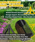 30 Inch Wide Manual Spreader With 26 Gal Capacity For Lawn Care Fertilizer Mulch Topsoil Manure And Grass Seed Pro Grade Heavy Duty Build Fast Coverage Stable T Handle For Big Yards And Garden Projects, upgraded T-handle.