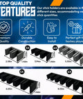 Sizes and features of Wall Mount Hockey Stick Holder For Up To 6 Sticks, Space Saving Ice Hockey Organizer For Garage, Sports Room