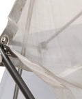 Close-up of the Gaze Fire Pit Portable Stainless Steel Mesh Outdoor Fire Pit With Ground Heat Shield setup detail.