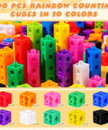 100 Piece Linking Cubes Set For Math Manipulation Colorful Counting Blocks For Classroom And Home STEM Activities