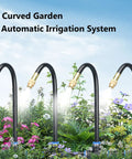 360 Degree Curved Garden Automatic Irrigation System With Adjustable Nozzles And Water Saving Design in flower bed