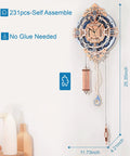 Dope Wooden Clock Kit 3D Mechanical Puzzle For Adults Buildable Wall Clock With Pendulum Quartz Movement Easy Assembly