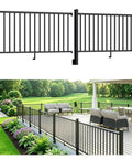 Built Tough Aluminum Deck Railing Kit 2 Pack 36 Inch High By 6 Feet Wide Modular Side Mount Post for balconies.