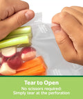 Tearing Quart Pre Cut Vacuum Seal Bags Easy To Use Align To Seal And Tear To Open Leakproof Vacuum Sealer Storage Bags 43 Pack