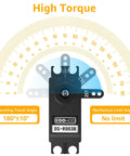 High Torque Coreless Servo With Metal Gear And Stainless Steel Gears 35Kg Torque Fast Steering 0.14 To 0.22 Seconds Per 60 Degrees