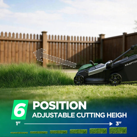 18 Inch Cordless Lawn Mower With 40V Self Propelled Power, 2x5.0Ah Batteries And Charger, Brushless Motor, 2 In 1 Mulching And Bagging, 6 Position Height Adjustment, Built For Small To Medium Yards, Gas Like Power Without The Fumes, 6 height settings