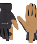 Men's High Dexterity Open Cuff Work Gloves Built For The Daily Hustle With Breathable 3D Mesh And Reinforced Palm For Solid Grip And Sweet All Day Comfort In Black Barley Large, showing breathable mesh and padded palm.