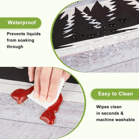 Picnic Table Cover With Bench Covers Built In Storage Bag No Mess Spill Proof Waterproof Fitted Tablecloth With Elastic Edges Heavy Duty Durable Fabric Windproof 72 Inch By 30 Inch Tables For Outdoor RV Patio with spills shown on surface
