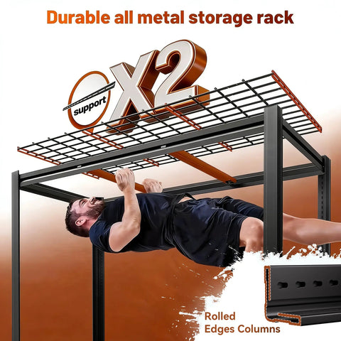 Heavy Duty Adjustable Industrial Steel Shelving Unit With Six Tier Storage Rack Built Tough To Handle The Heavy Lifting Holds Up To 4728 Pounds Rock Solid Black Finish For Your Garage