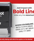 Self Inking Personalized Stamp With Up To Five Lines Of Custom Text For Addresses Names Or Office Use No Fuss Ink Cartridge Change