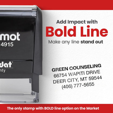 Self Inking Personalized Stamp With Up To Five Lines Of Custom Text For Addresses Names Or Office Use No Fuss Ink Cartridge Change