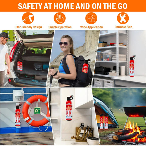 Real Deal Compact Water Based Abck Fire Extinguisher For Home Kitchen Car And Grill Portable Household Safety Gear Non Toxic Easy Clean 13 Foot Reach Stops Any Inferno Cold