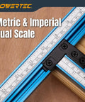 Dead Straight Precision Adjustable Router Jig With Built In Scales For Cutting Clean Grooves Slots And Inlays Rock Solid Woodworking Template Up To 24 By 24 Inches For Zero Guesswork Panel Work. Metric and Imperial dual scale for precise measurements.