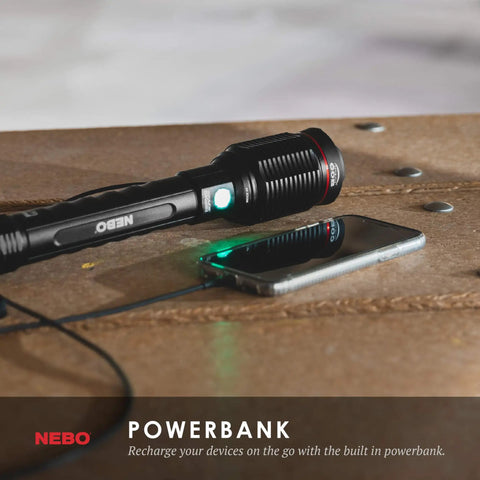 Redline 6K Rechargeable Flashlight Hella Bright 6000 Lumens With Four Modes Durable Metal Body And Waterproof Design Tactical Light For Camping Hunting And EDC Includes USB Charging Cable
