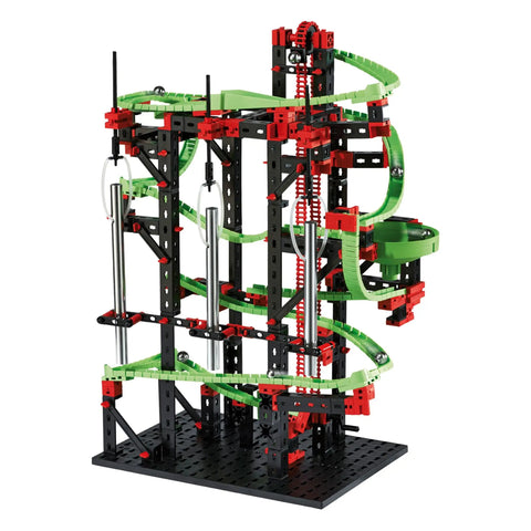 Dope Marble Run Track Set With Action Sound Tubes Melodic Chimes And Spinning Funnel For Creative Engineering Play Easy To Build For Kids And Builders Will Love It, marble run on black base
