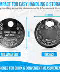 Two chrome spark plug gap gauges showing metric and inch measurements from 0.02 In to 0.1 In and 0.5 mm to 2.5 mm.