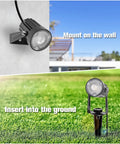 Color Changing Solar Spotlights Outdoor RGB Landscape Lighting Waterproof 6 in 1 Wall Lamp mounted and ground installation