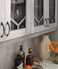 Oil Rubbed Bronze Cabinet Pulls 3 Inch Center To Center 10 Pack Contemporary Drawer Handles installed on wooden kitchen cabinets