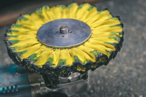 9-Inch Buffing Wheel For Metal Polishing Aluminum And Stainless Steel With Aluminum Oxide Grit, Heavy-Duty Shop-Grade