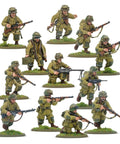 Bolt Action Currahee US Airborne D Day Starter Army Miniatures Set with WWII paratrooper troops and veteran infantry kit figures