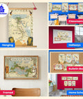 Six Poster Set Of Ancient Civilizations For Social Studies Classrooms, 12 By 18 Inch Posters, various display options.