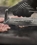 Heavy Duty Weber Griddle Press For Perfect Bacon, Smash Burgers And Crispy Paninis, 9x6 inches, cast iron, pressing burgers.