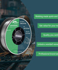 Flux Core Gasless MIG Wire 0.035 Inch E71T-GS Mild Carbon Steel 10 Pound Spool Low Splatter For Cleaner Welds With Strong Arc Stability