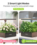 Indoor Hydroponics Growing System Kit With 20 Pod Garden For Homegrown Herbs And Veggies, showing bloom and vegetable modes