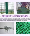 Heavy Duty Galvanized Hog Rings Assortment Kit 1000 Pcs 3 8 Inch Steel Loop Pins shown in various applications including pet cages.