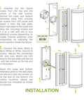 Installation guide for 10 Inch Outdoor Wall Mount LED Sconce Light Dope Weatherproof UV Resistant Brushed Nickel Dimmable Exterior Fixture