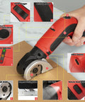 Kitluck Cordless Electric Scissors With Rechargeable Battery And Replacement Blade detailed features image showcasing ergonomic grip and blade.