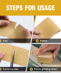 Steps for using Longboard Sandpaper 220 Grit Two And Three Quarter Inch Wide By Twenty Yard PSA Roll Aluminum Oxide Sheet