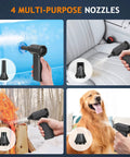 Powerful Electric Air Duster Beast With 180000 RPM Brushless Motor 3 Speed Adjustable Cordless Blower with 4 Nozzles