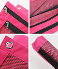 Heavy Duty Canvas Pencil Pouch With Dual Zipper And Clear Window For Standard 3-Ring Binder Rose Red Great For School Office And Travel