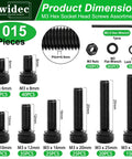 Workhorse M3 Screw Assortment Kit Featuring 1015 Hex Socket Cap Head Screws straight up with various sizes and accessories.
