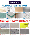 Suitable and not suitable surfaces for Double Toilet Paper Holder With Shelf And Phone Storage installation guidance.