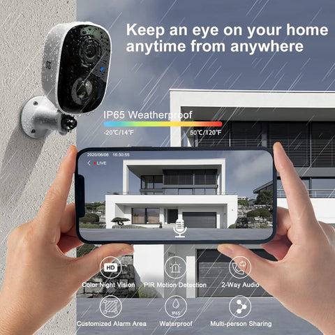 Two Pack Battery Powered Outdoor Wireless Security Cameras With 2K Color Night Vision AI Motion Detection Siren Spotlight And Two Way Talk Waterproof And Reliable