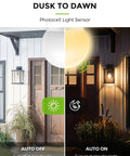Dusk To Dawn Sensor LED Bulbs 6W A19 Outdoor Lighting 500 Lumens 2700K Warm White Auto On Off Photocell E26 40W Equivalent