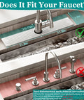 Nobody Likes A Wet Counter So Upgrade Your Wash Station With This Slick Diatomite Stone Faucet Mat That Instantly Soaks Up Water To Keep Your Kitchen Sink Drip Free And Totally Stress Free Forever, showing dimensions and fit guide.
