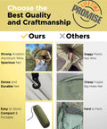 Comparison of Ultralight Camping Hammock With Mosquito Net And Rain Fly showcasing quality and compactness
