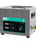 10 Gallon Heavy Duty Workhorse Ultrasonic Cleaner With Adjustable Heat And Sweep Feature, stainless steel body and digital control panel.