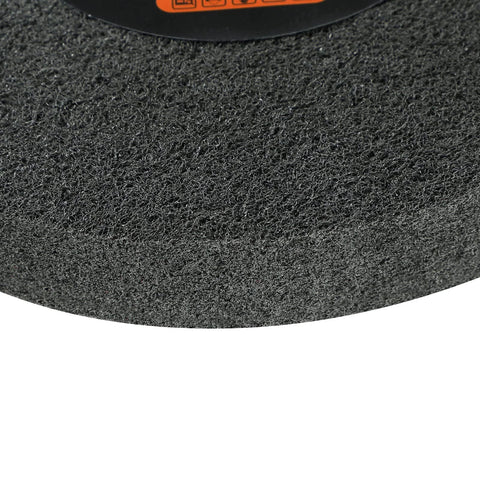 8-inch nylon fiber buffing wheel with 5/8-inch arbor, 180 grit for bench grinder polishing