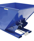 Heavy Duty Steel Self Dumping Hopper Rock Solid Workhorse Featuring 6000 Lbs Payload And 2 Cubic Yard Storage, blue, for forklifts.
